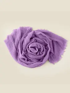 Crinkle Cotton Scarf | Mauve Purple - Soft, Durable, Versatile Scarf for Everyday Wear