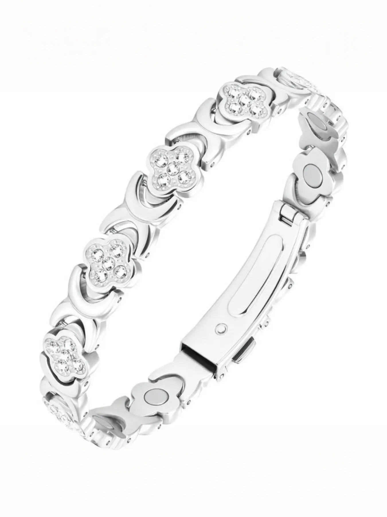 Women's Rose Gold & Silver Pretty Bracelet Jewelry — Embedded with Powerful Magnets; The Perfect Gift for a Loved One or Mother