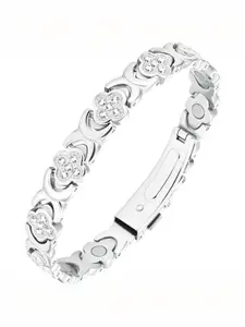 Women's Rose Gold & Silver Pretty Bracelet — Embedded with Powerful Magnets; The Perfect Gift for a Loved One or Mother