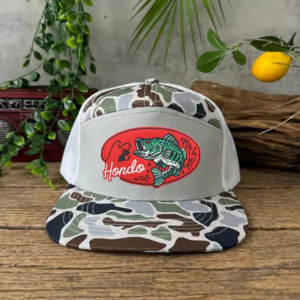 Largemouth Bass Trucker Hat, Fishing Patch Hat, Bass Fishing Snapback Cap, Camo Mesh Hat, Angler Hat for Men, Outdoor Fishing Cap, Richardson Style Trucker Hat, Embroidered Fishing Hat, Lake Life Hat, Fisherman Gift, Hunting Fishing Apparel