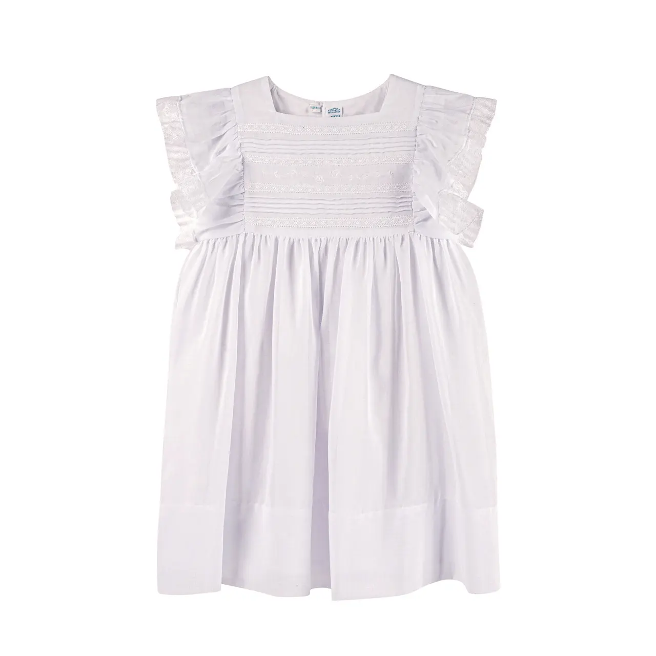 Girls White Voile & Lace Princess Wedding Dress - Perfect for Southern Style Weddings