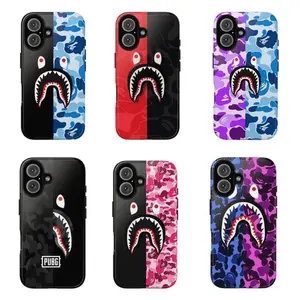 Shark Teeth Camo Collection Phone Case – Hard 2-Piece Tough Cover with Bold Camouflage Design | Perfect Gift for Him, Her, or Any Camo LoverSuitable for iPhone 17-11 Pro Max/Plus and  Samsung Galaxy S23-25