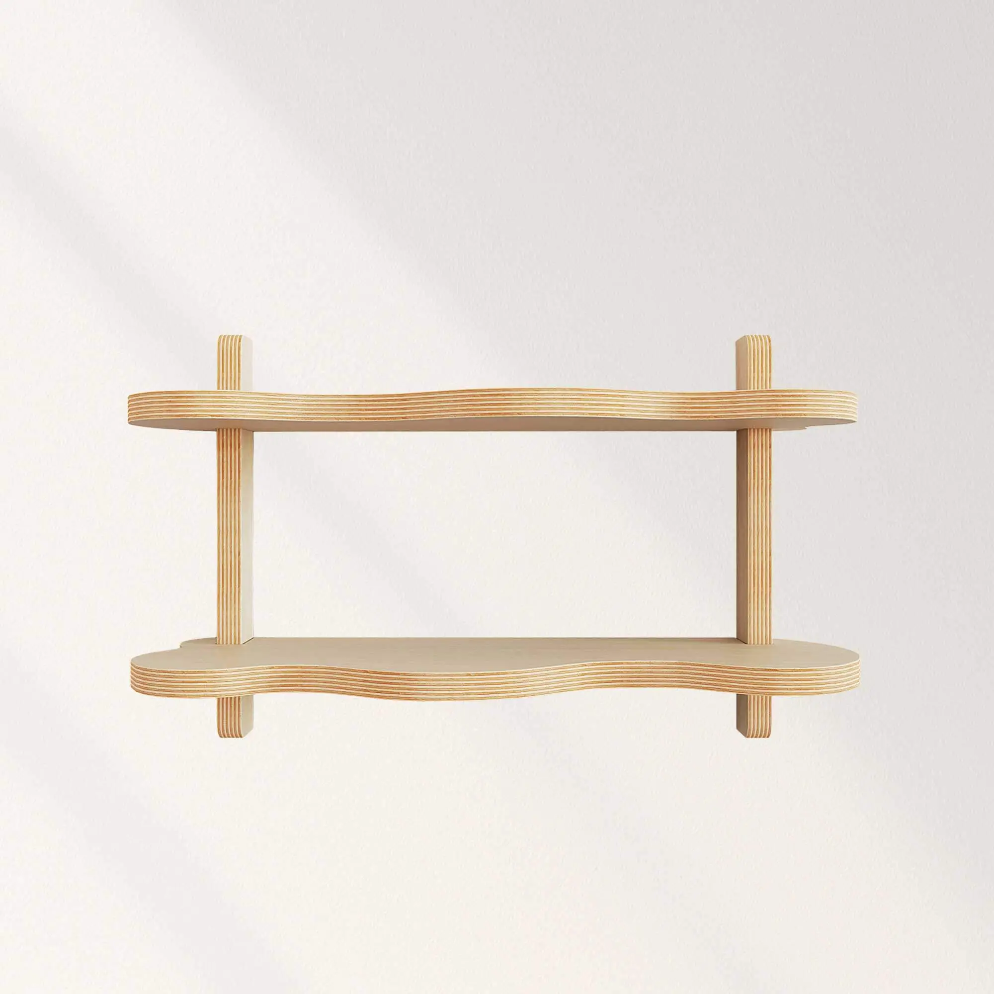 Wavy Wall Shelves - Elegant Design for Home Decor with Smooth and Curved Edges
