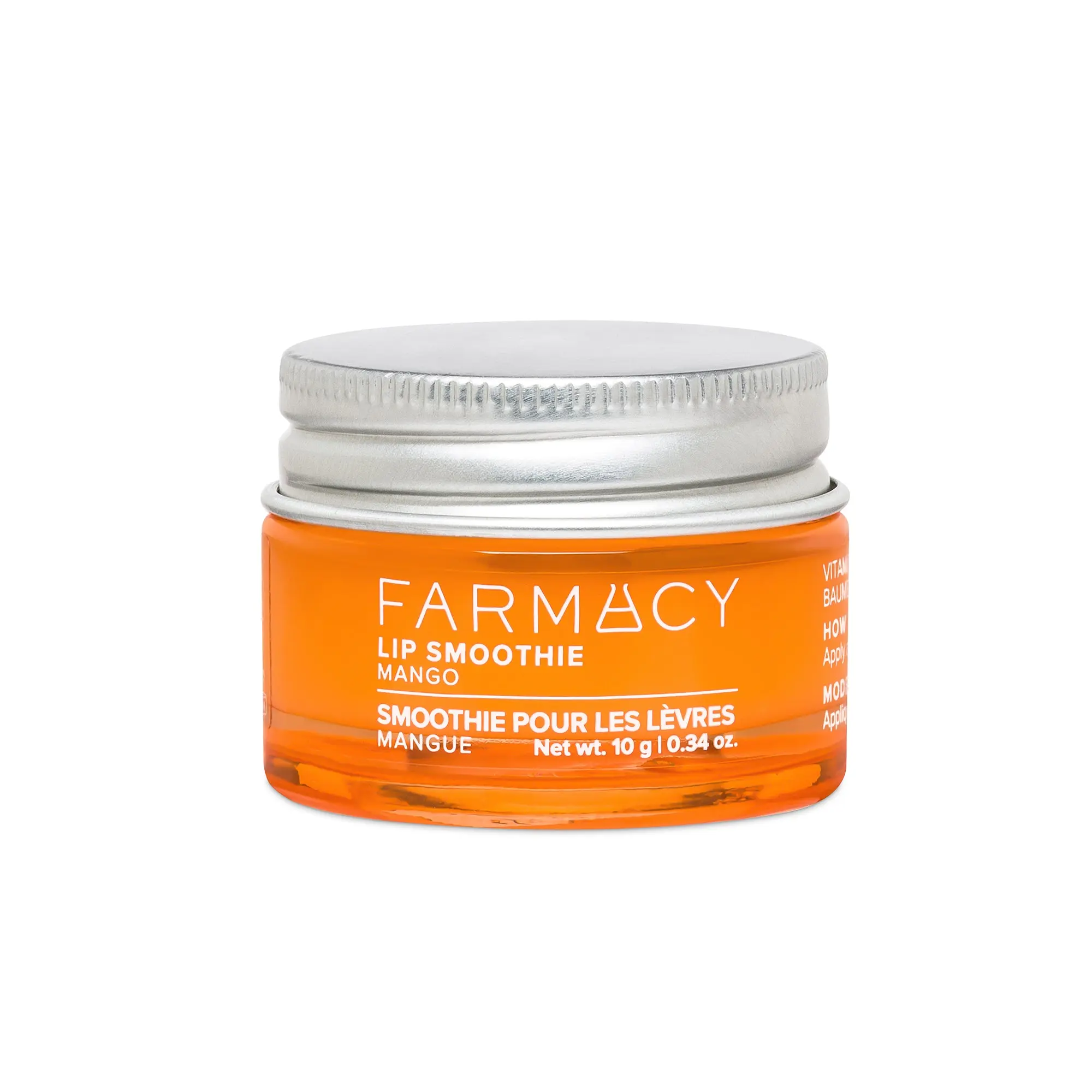 Farmacy Beauty Mango Lip Smoothie - Daily Nourishing Glossy Peptide Lip Balm, Moisturizer with Vitamin C, Shea Butter, Selfcare Treatment & Primer, Moisture, Smoothing, Glossy Lips