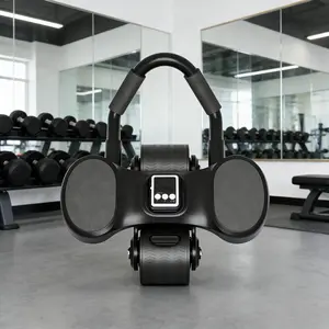 Abdominal Roller Wheel with Automatic Rebound and Elbow Support, Core Trainer for Men and Women with Built-in Timer & Knee Mat