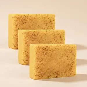 Kojic Acid Turmeric Soap 3-Pack - Lemon Brightening Dark Spot Remover, Gentle Cleanser for Face & BodyGentle Face & Body Cleanser, Lemon-Infused Dark Spot Brightening Treatment honey wash free dish