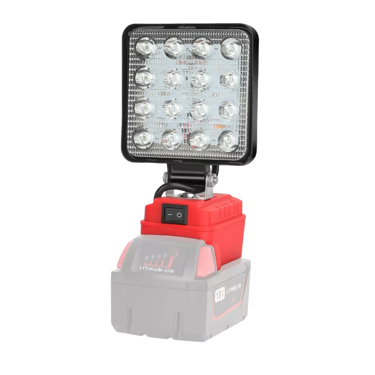 [Father's Day Gift]REACELL Cordless LED Work Light for Milwaukee M--18 18V Battery, 4800LM Portable Jobsite Light with USB Charging, 140° Adjustable Head, Outdoor Camping & Emergency Lighting