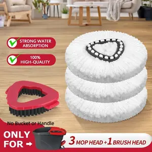 For O-Cedar EasyWring 1 Tank System Only Mop Head & Scrub Brush Refill Bucket & Handle NOT Included Perfect Suitable For All Floor Type Spin Mop Heads Spin Mop Replacements