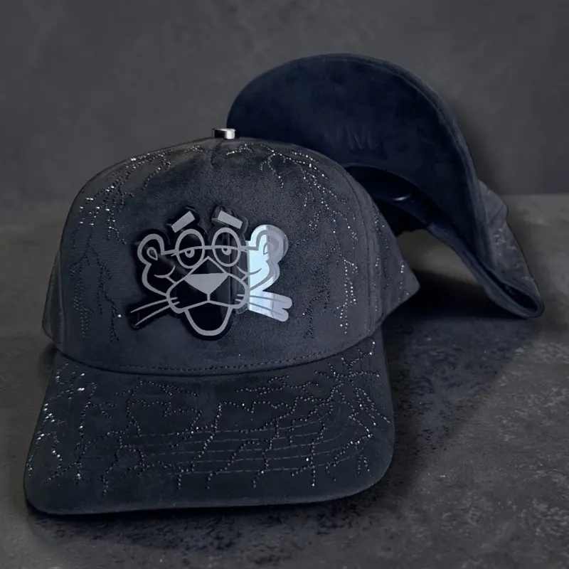 Hat Panther Black Plate Snapback Cap with Logo, Adjustable Fit, Classic Design Graphic Trucker Hat Fashion Matching Hat