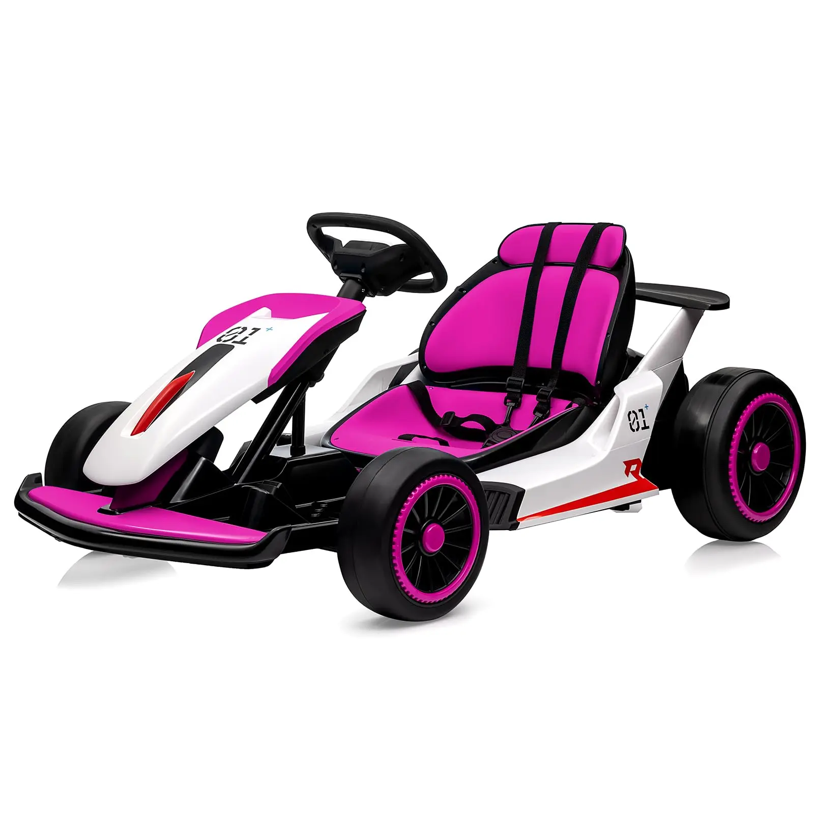 GARVEE 24V Electric Drift Kart with Dual 200W Motors, 7AH Battery, Drift Function, Electric Pedals, and Safety Belt - Outdoor Racing Toy for Ages 6 and Up