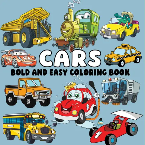 Adult Vehicles Coloring Book - Bold and Easy Lines, Beginners Friendly, Versatile Designs for Art Drawing, Relax & Color, Stress Relief, Calm Home Afternoons, All Skill Levels, Cars Theme Boosts Creativity (Literature & Art Painting & Design Book)