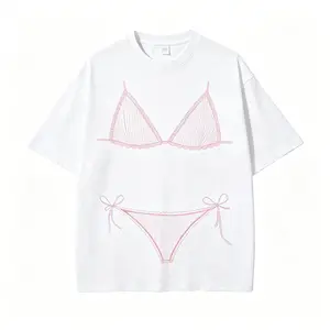 Bikini Graphic Washed T-shirt ,Last Splash Seashells and Wedding Bells, Bikini Body Illusion Shirt, Funny Summer Vacation Coverup
