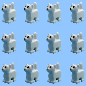 Mini Cat Design Building Blocks, Cute Pet Series Interlocking ABS Material Small Cat Building Blocks, Small Animal Pets Small Particle Toy Accessories