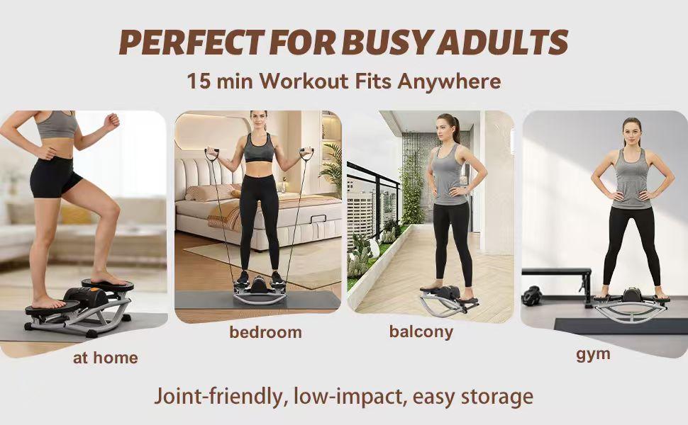 Multi-Functional Twisting Stepper: Indoor Exercise Machine with Ropes