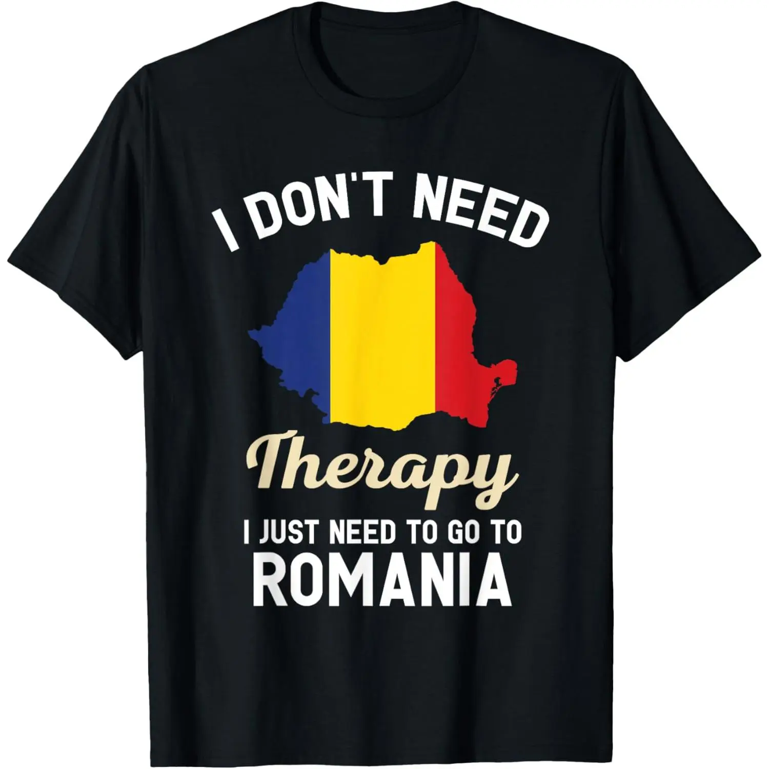 Men's Regular Fit Casual Cotton Knit Crew Neck Short-Sleeve T-Shirt - Funny Romania Flag Map Graphic Print, Sports Streetwear Top, Travel Gift, Machine Washable, All-Season Menswear (Do Not Dry Clean)