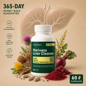 Exploro Liver Cleanse, Daily Liver Support for Detox Routine, Dietary Supplement with Natural Ingredients, Milk Thistle, Berberine, Zinc, 60 Capsules