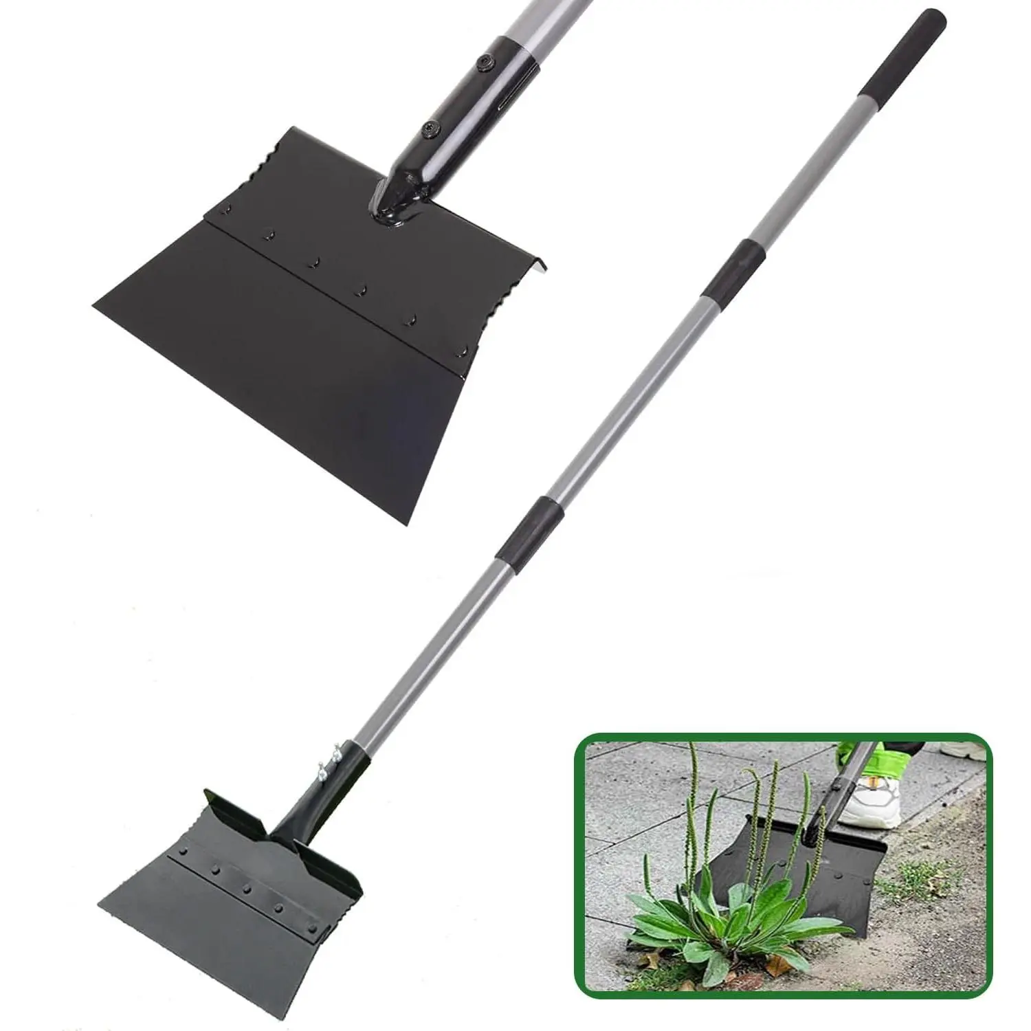 Long Handle Multifunctional Cleaning Shovel,Heavy Duty Garden Tool Steel Flat Shovel for Landscaping, Garden Scraper Shovel Farm Weeding Tool, Outdoor Garden Camping Weeding