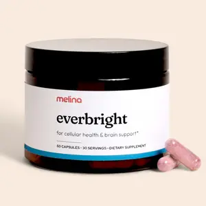 Melina Everbright NAD+/NADS Supplement for Skin, Energy, Focus, and Healthy Anti-Aging Support - 60 Count - 3rd Party Tested Vegan Friendly