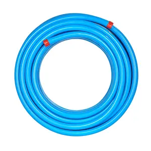 Air Compressor Line Kit 3/4'' x 100FT HDPE/Aluminum Shop Air Piping System Blue Pipe Heavy Duty