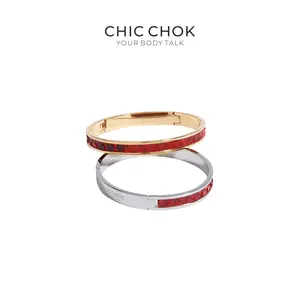 CHICCHOK Classic Close Bracelet Stainless Steel Subtle Stylish Non-Adjustable Bracelet