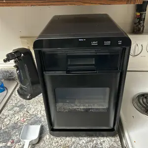 Antarctic Star Nugget Ice Maker, 10-15min quick make, 45Lbs/Day, Clear Visual double door, Self-Cleaning,24HTimer, Enhanced Insulation for various beverages/Fresh/Direct consumption,for Home/Office/Bar/Party Icemakermachine