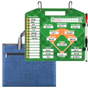 Baseball Lineup Board,Baseball Lineup Cards Baseball Lineup Board for Dugout Baseball Clipboard for Coaches Softball Lineup Cards Marker Boards Baseball Coaching Accessories(Green)
