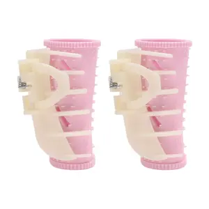 VOCOSTE Convenient Heatless Voluminous Hair Roller for Women 2.68"x1.69" Pink White 2pcs