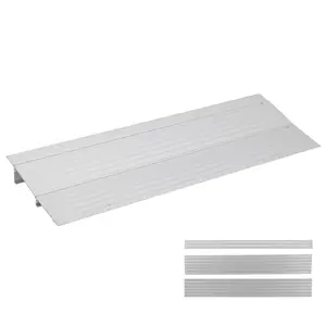 Heavy Duty Aluminum Threshold Ramp for Doorways – 2-Inch Rise, Adjustable Wheelchair Ramp, Supports 700 lbs/320kg, Ideal for Home, Steps, Scooters, Bikes, Strollers – 2 Sections