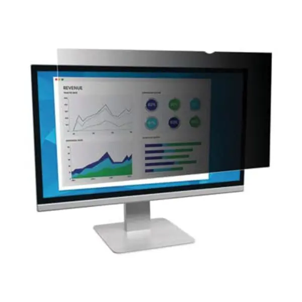 Essendant NSN6977342 Skilcraft Privacy Screen Computer Monitors Filter - 23.8in Frameless Overlay (Fits 23-25in Flat Widescreens), 3M Materials, Blue Light Filter, Easy to Clean, 23-25Inches