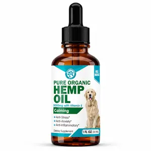 Wanderfound Pets - Hemp Oil for Dogs & Cats 5000mg - Anti-Separation Anxiety, Joint Pain, Stress Relief, Arthritis, Seizures, Chronic Pain Relief, Anti-Inflammatory - Omega 3, 6, 9-100% Organic