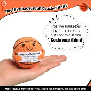 Fun Crochet Mini Basketball Gift for Basketball Lovers, Birthday Present for Men and Women, Sports-Themed Handmade Toy