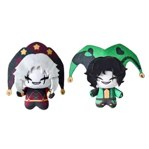 Hot New 10cm Funny Lovely Anime Game The Freak Circus Harlequin Pierrot Character Peripherals Plush Toys Plushie Stuffed Doll