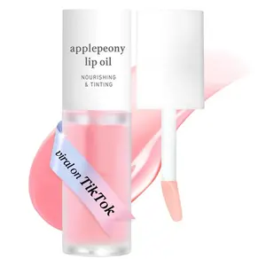 NOONI Korean Lip Oil - Applepeony | Long-Lasting, Moisturizing, Plumping, Revitalizing for Dry Lips, Waterproof, No Peel Off, Hydrating, Nourishing Crystal Clear, Stocking Stuffers 0.12 FL Oz