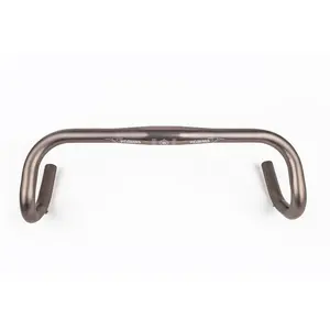 TUBRO HB600 Road Bike Drop Bar, 31.8mm Clamp, 440mm Width, Titanium Finish