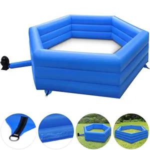 fathersdaygift  VEVOR 15 ft Gaga Ball Pit, Inflatable with Electric Air Pump, Gagaball Court Inflates in Under 3 Minutes, for Outdoor and Indoor School Family Activity