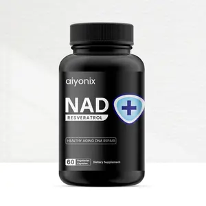 NAD+ Resveratrol - Healthy Aging DNA Repair 60 Vegetarian Capsules Dietary Supplement