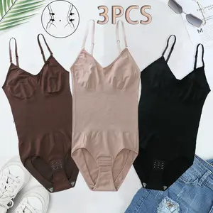 3-Pack Women's Waist Training Shapewear - Full Body Shaping Corset, Breathable Nylon Blend, All-Season Hand Wash/Dry Clean