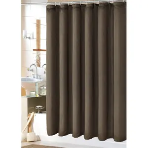Bed in a Bag  72 in. x 72 in. Medium Luxury Shower Curtain - Chocolate