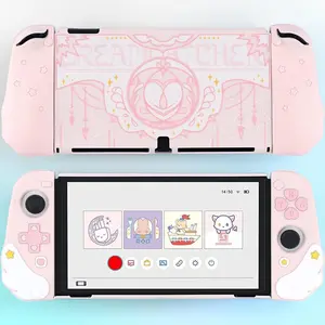BY-P Protective Case for Switch OLED - Slim Ergonomic Cover with Star Wings Design, Compatible with Switch Console & Joy-Con