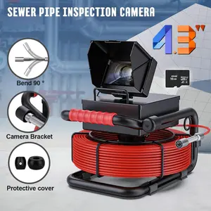 【fathersdaygift】4.3" inch Pipe Drain Inspection Camera, 100FT/30M Sewer Camera with DVR Function & Snake Cable, Waterproof IP68 Borescope w/LED Lights Industrial Endoscope for Plumber Wall Duct Drain Pipe Plumbing