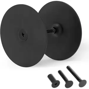 Stainless Steel Door Hole Cover Plate - 2-5/8 Diameter Deadbolt Cover with Screws for  ,  & Aesthetic Appeal  Entry Doors