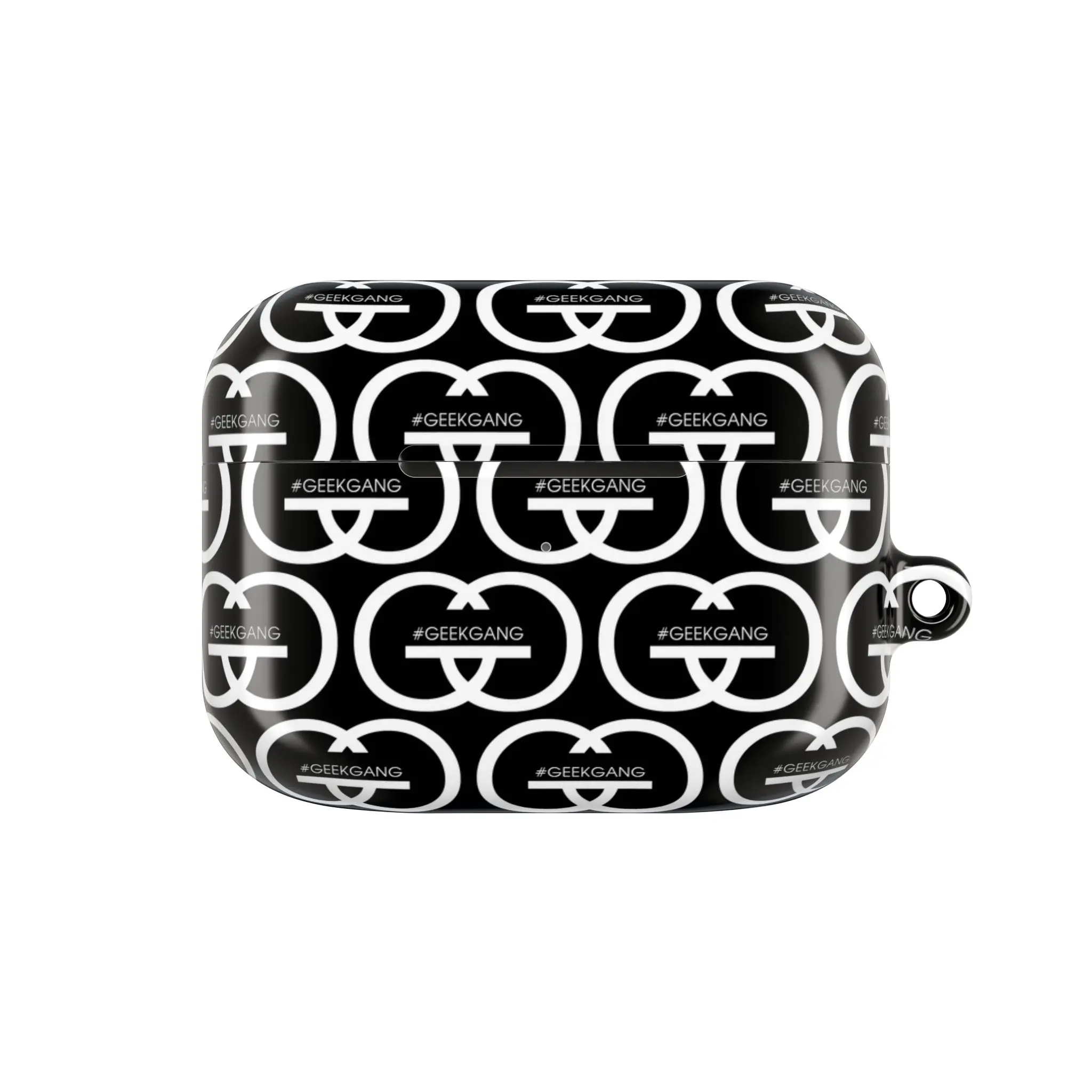 #GEEKGANG Interlocking Logo AirPod Case | Black White Pattern
