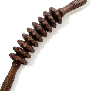 Massage Therapy Muscle Roller Stick, Arc-Shaped Massage Wheel Rod, Lymph Drainage Massager, Wooden Therapy Set, Fat Burning Cellulite Massager, Lymphatic Drainage Roller
