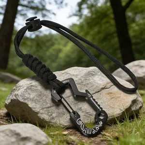 Outdoor Tactical Hook Backpack Climbing Carabiner, Camping Emergency Umbrella Rope Clip, Keychain Anti-Loss Strap, 1 Piece