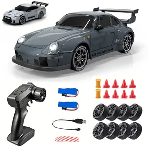 1:24 Scale High-Speed Remote Control Drift Car with Lights, Realistic Design, 2.4Ghz Remote control Racing Car, Birthday Gifts, with Drifting Wheels and 2 Rechargeable Batteries, Drift Rc Car