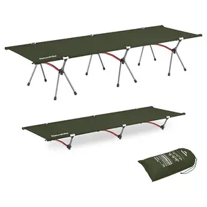 Naturehike ArmyWild Folding Camping Cot,Ultralight Backpacking Bed with Adjustable Height,Portable&Durable Aluminum Frame for Camping,Hiking&Home Outdoorfun Hiking Essentials