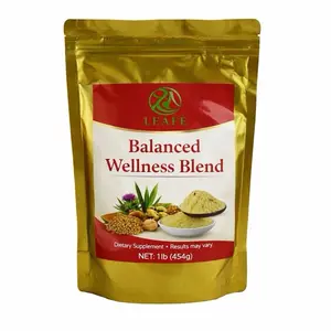 LEAFE Balanced Wellness Blend Powder Herbal Supplement Mix 454g Plant-based Protein Blend for Daily Nutrition & Smoothies - Healthcare, Fitness