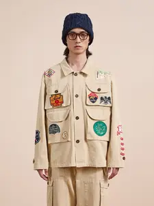 Herringbone Utility Patchwork Jacket