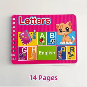 Interactive Abcs & 123s Learning Book and Flashcard Set, Includes Matching Game and Voice Practice, Colorful Flashcards with Audio Options