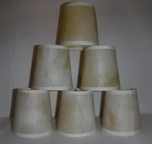 Marbled Parchment Chandelier Shades – Set of 6, 3" Top x 4" Bottom x 4" Height